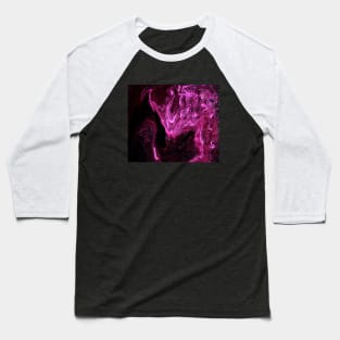 Wine Red and Rose Pink Abstract Art Baseball T-Shirt